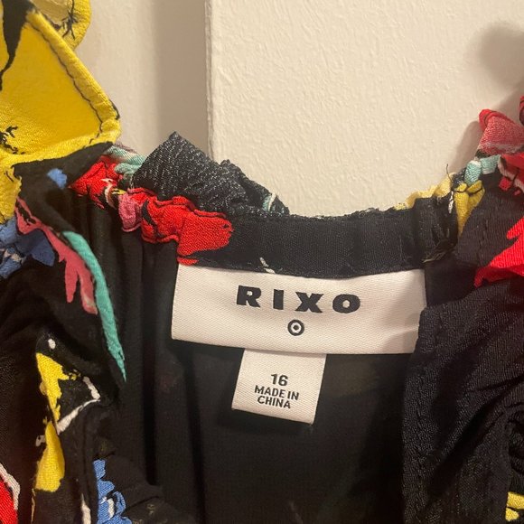 RIXO For Target Black Floral Off the Shoulder Puff Sleeve Maxi Dress - Picture 8 of 9